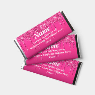 Dripping Glitter Candy Bar Wrapper Party Favors
