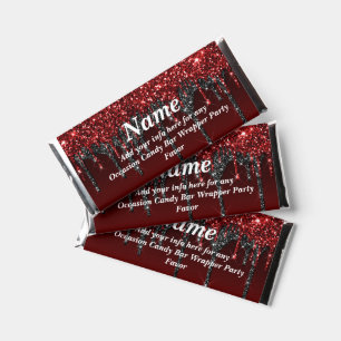 Dripping Glitter Candy Bar Wrapper Party Favors