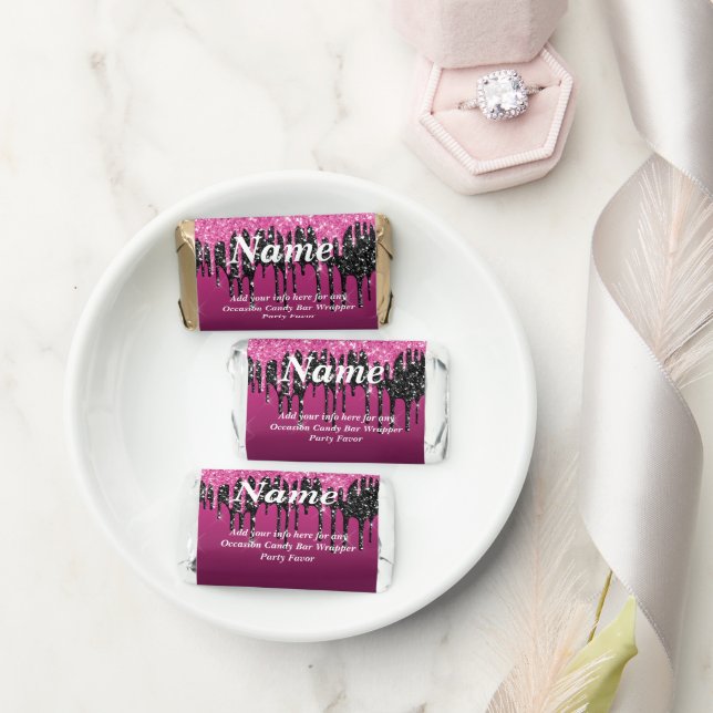 Dripping Glitter Candy Bar Wrapper Party Favors (Wedding)