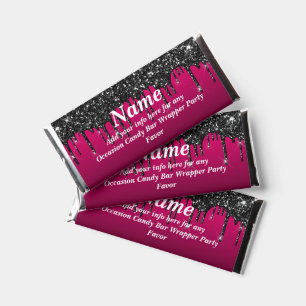 Dripping Glitter Candy Bar Wrapper Party Favors