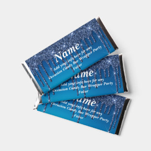Dripping Glitter Candy Bar Wrapper Party Favors