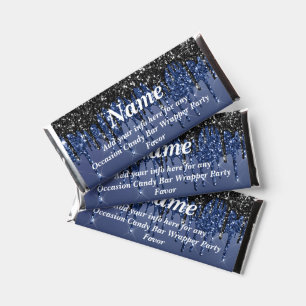 Dripping Glitter Candy Bar Wrapper Party Favors