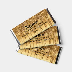 Dripping Glitter Candy Bar Wrapper Party Favors No