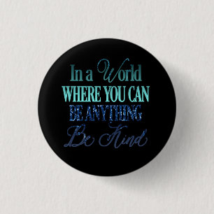 Dripping Glitter Inspirational Quote Button