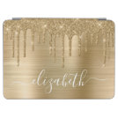 Dripping Glitter Monogram Gold iPad Air Cover Dripping Glitter Monogram Gold iPad Air Cover