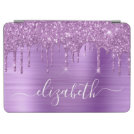 Dripping Glitter Monogram Purple iPad Air Cover Dripping Glitter Monogram Purple iPad Air Cover