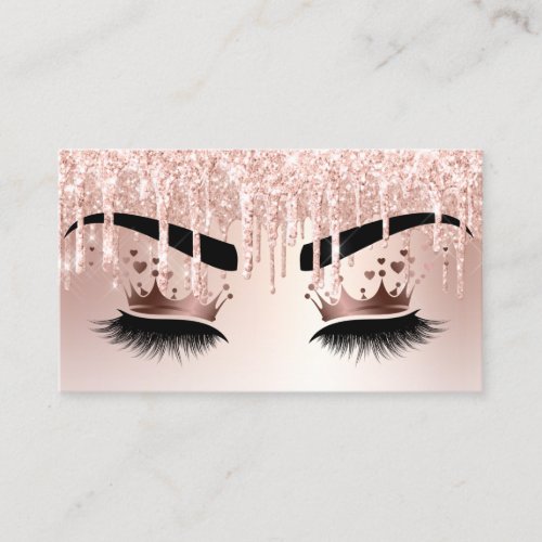 Dripping Gold Makeup artist Crown Eye Lashes Business Card