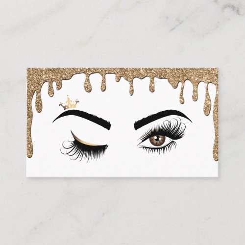 Dripping Gold Makeup artist Wink Eye Lashes Business Card