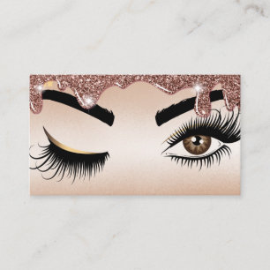 Dripping Gold Makeup artist Wink Eye Lashes Business Card