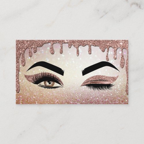 Dripping Gold Makeup artist Wink Eye Lashes Business Card