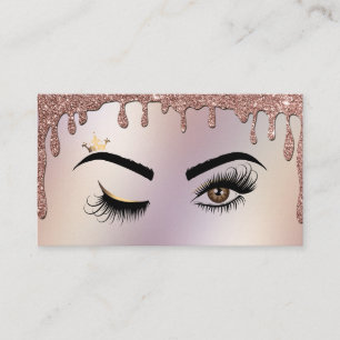 Dripping Gold Makeup artist Wink Eye Lashes Business Card