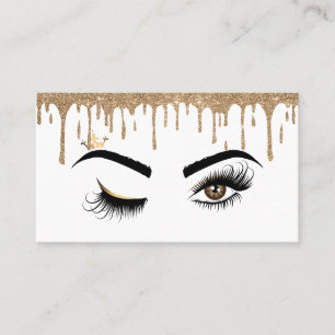 Dripping Gold Makeup artist Wink Eye Lashes Business Card