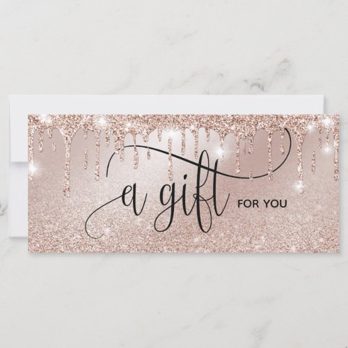 Dripping Gold Modern Blush Pink Gift Card