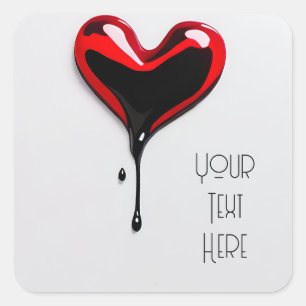 Dripping Graffiti Heart Sticker – Custom Text