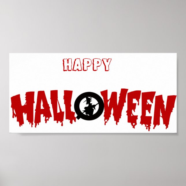 dripping halloween text-poster poster (Front)