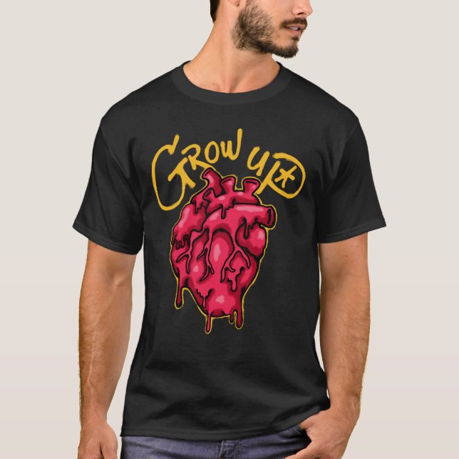 dripping Heart streetwear T-Shirt (Front)