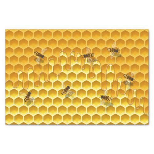 Dripping Honeycomb  Flying Honeybees Tissue Paper