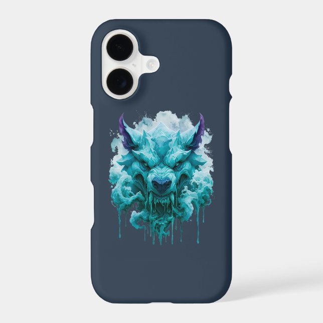 Dripping Ice Wolf Phone Case (Back)
