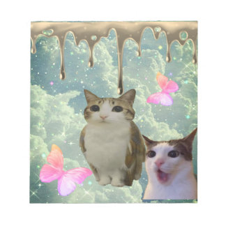 dripping in gold meowl notepad