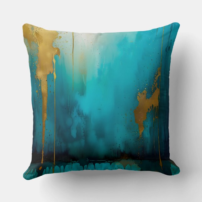 Dripping Luxury Throw Pillow (Back)