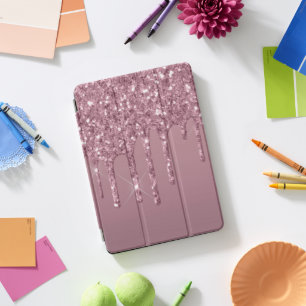 Dripping Mauve Glitter   Dusty Pink Melt Shimmer iPad Pro Cover