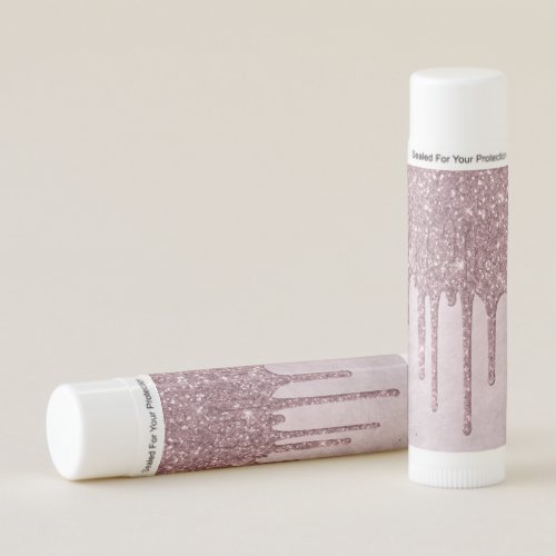 Dripping Mauve Glitter  Dusty Pink Melt Shimmer Lip Balm