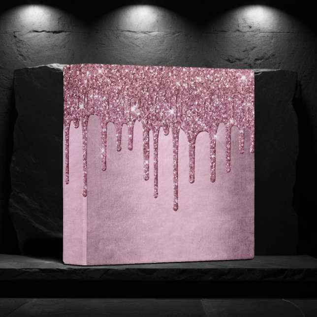 Dripping Mauve Glitter | Gorgeous Pink Drizzle 3 Ring Binder (Creator Uploaded)