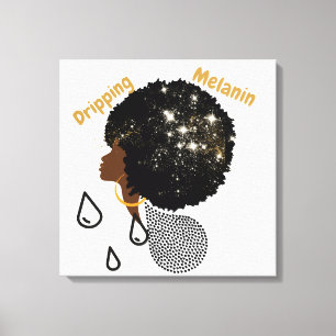 Dripping Melanin Canvas Print