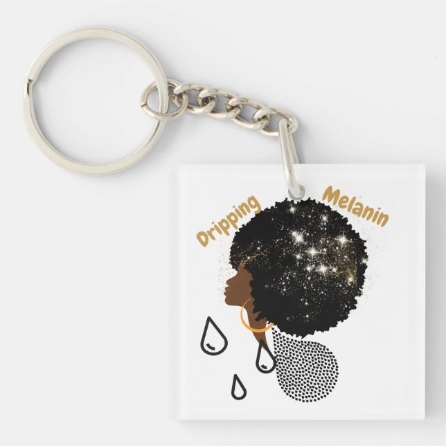 Dripping Melanin    Keychain (Front)