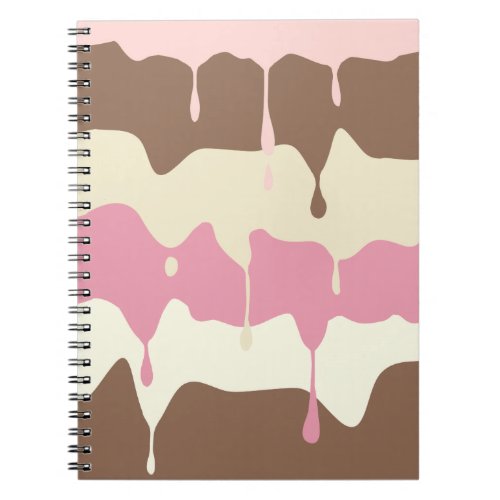 Dripping Neapolitan Ice Cream Notebook