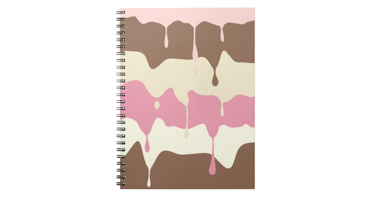 Unicorn & Ice Cream Pink Print Spiral Sketchbook