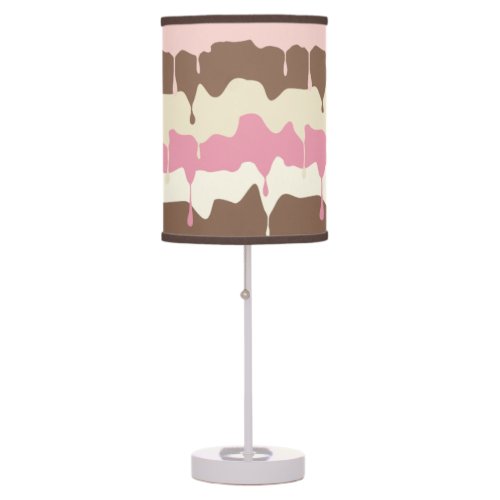 Dripping Neapolitan Ice Cream Table Lamp