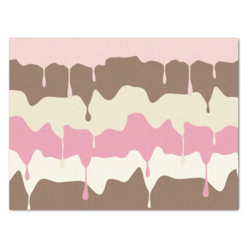 Dripping Neapolitan Ice Cream Tissue Paper