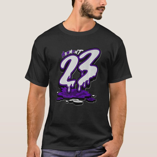 Dripping Number 23 Dark Iris 3s Matching T-Shirt (Front)