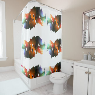 Dripping Paint and Brushes Shower Curtain