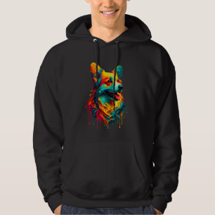 Dripping Paint Art Cardigan Welsh Corgi Corgis Hoodie