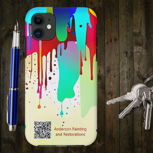 Dripping Paint Business or Personal QR Code  iPhone 11 Case