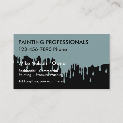 Dripping Paint Painter Theme Business Card