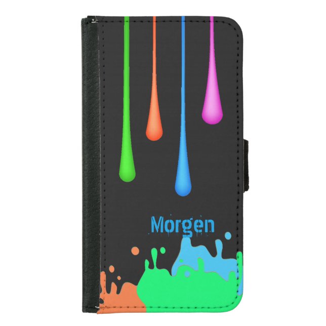 Dripping Paint Samsung S5 Wallet Case (Front)