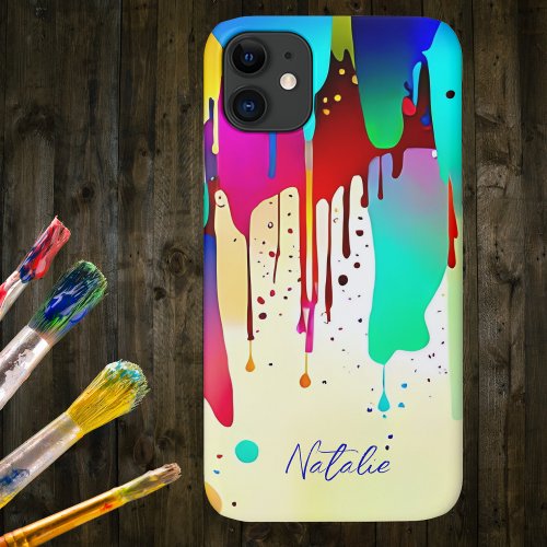 Dripping Paint Signature  iPhone 11 Case