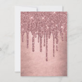 Dripping Peach Glitter | Terra Cotta Birthday Invitation (Back)