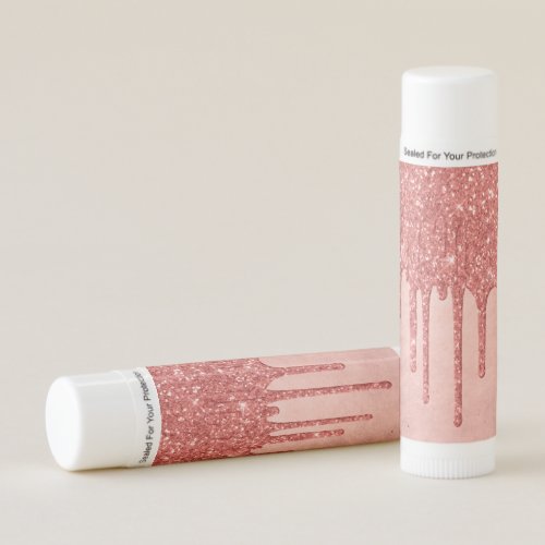 Dripping Peach Glitter  Terra Cotta Coral Orange Lip Balm