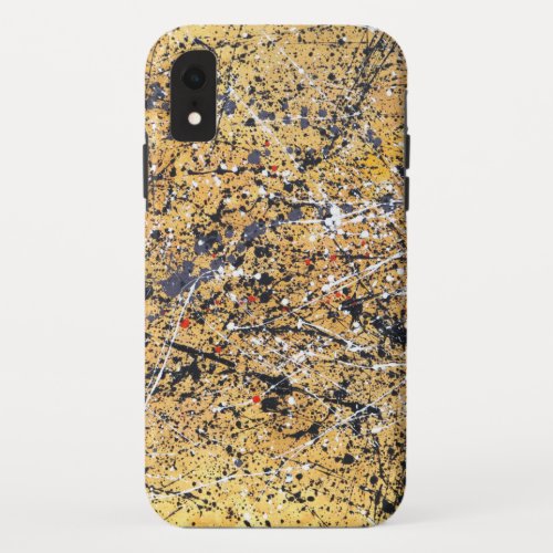 Dripping Pollock Style Inspired Pattern iPhone XR Case