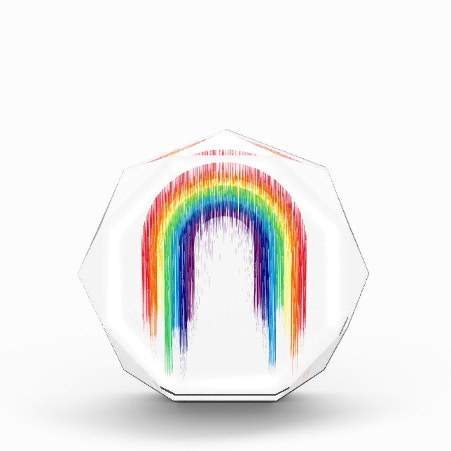Dripping Rainbow Acrylic Award (Front)