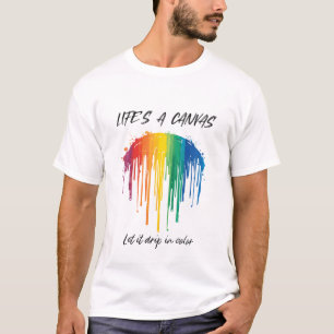 Dripping Rainbow Art - Vibrant Color Splash Design T-Shirt