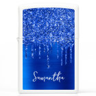 Dripping Royal Blue Glitter Glam Name