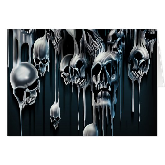 Dripping Skulls Cards (Front Horizontal)
