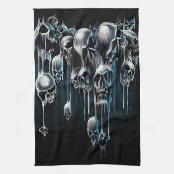 Dripping Skulls Towel by electrosky at Zazzle