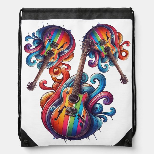 Dripping Sound Drawstring Bag (Front)