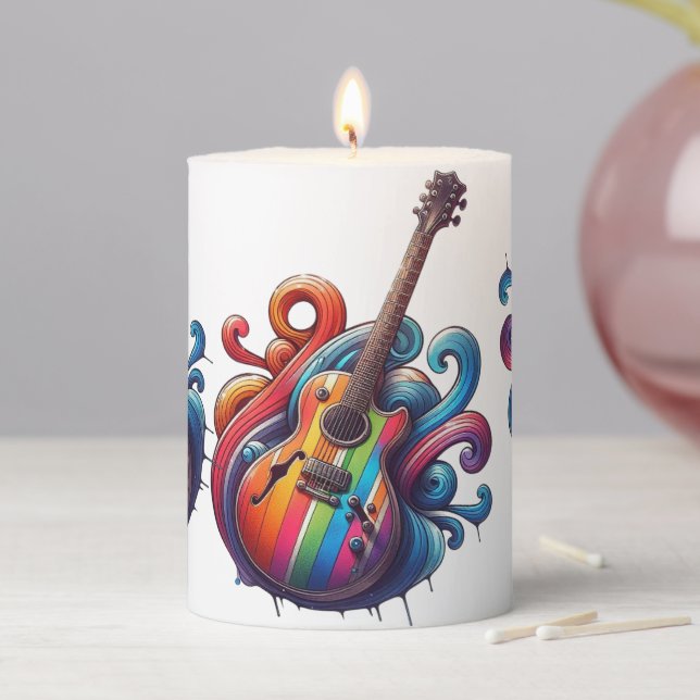 Dripping Sound Pillar Candle (In Situ)